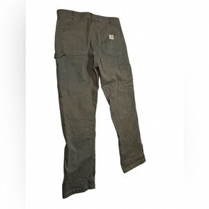 Carhartt Men's Olive Green Cargo Work Pants - W 36” x L” 32